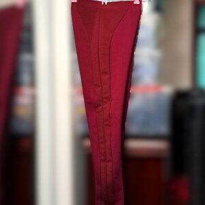 Reitmans Hyba Sculptor Active Dress Pants Burgundy Moto Design Like New